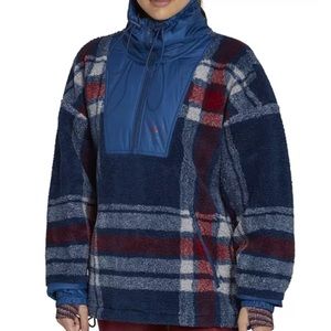 NWT oversized Adidas by Stella McCartney plaid pullover - Small